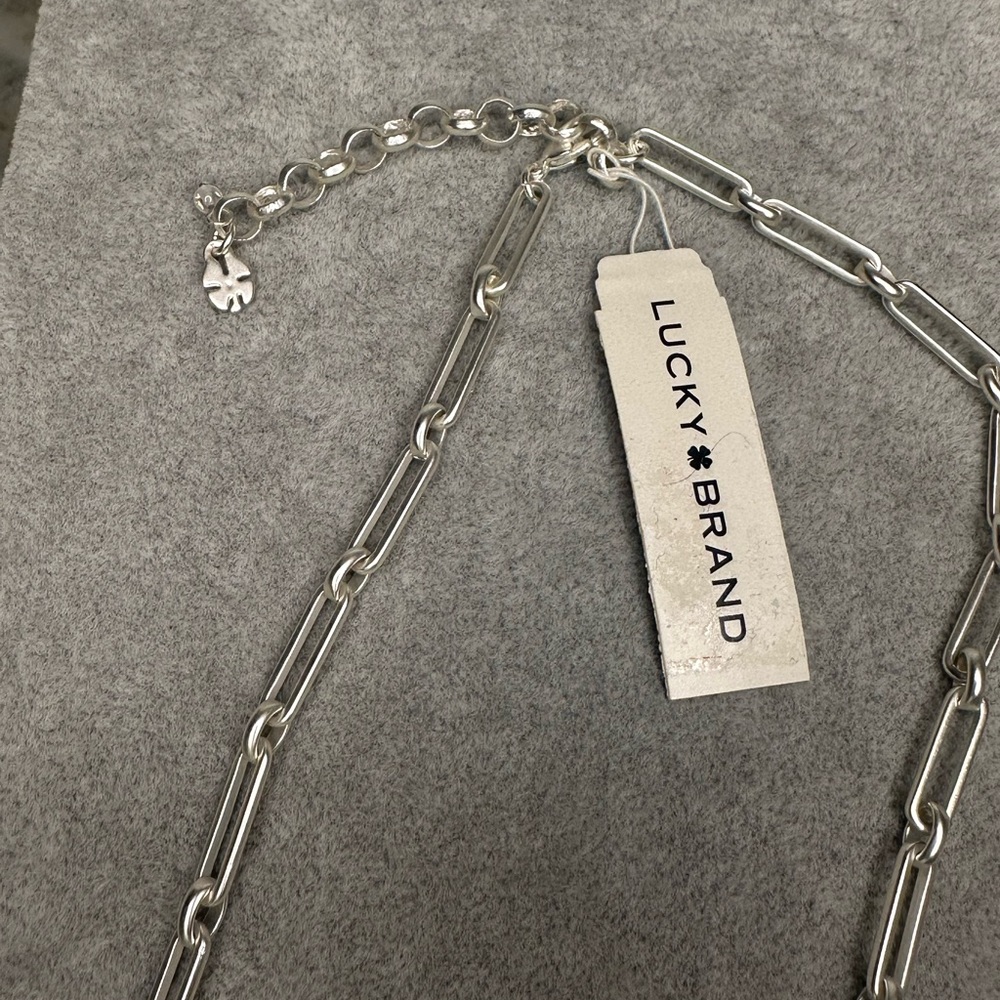 Lucky Brand Two-Tone Chain Necklace N3 - Picture 3 of 5